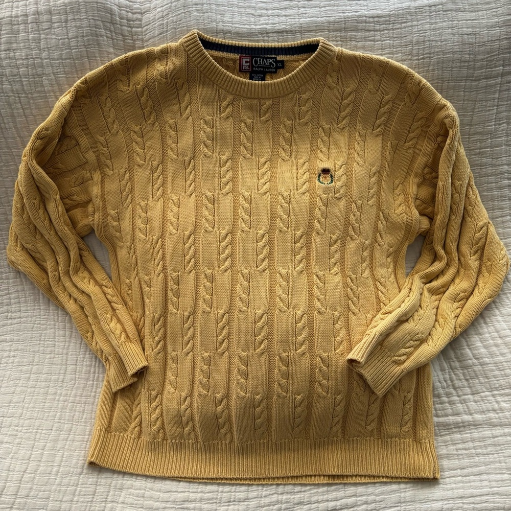 Chaps Ralph Lauren Cable Knit Sweater size XL